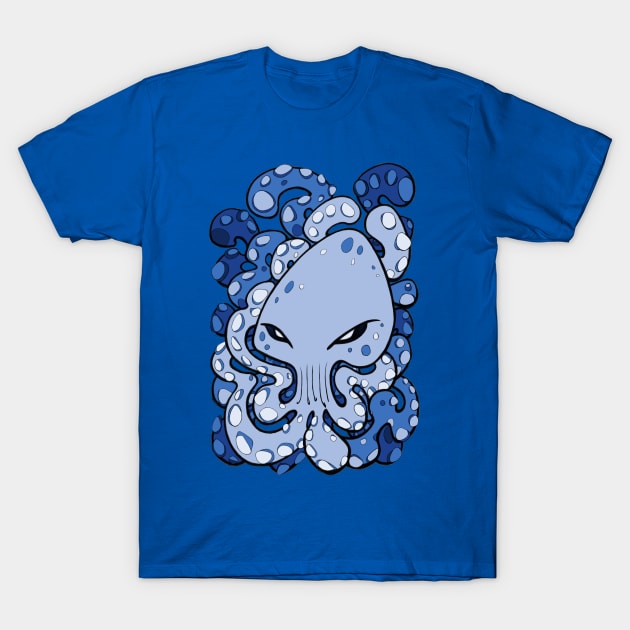 Octopus Squid Kraken Cthulhu Sea Creature - Little Boy Blue T-Shirt by BigNoseArt